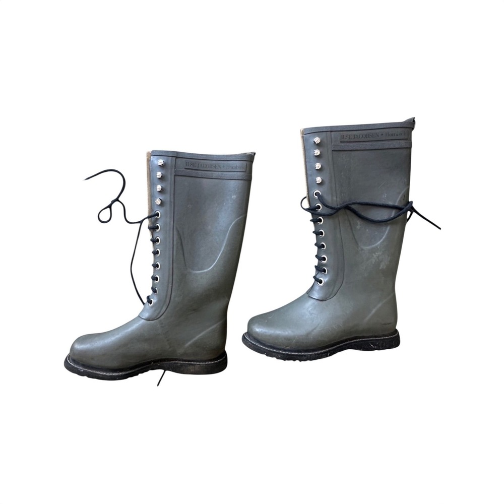 Ilse Jacobsen Rub 1 Rain Boots Army Green Natural Rubber 40